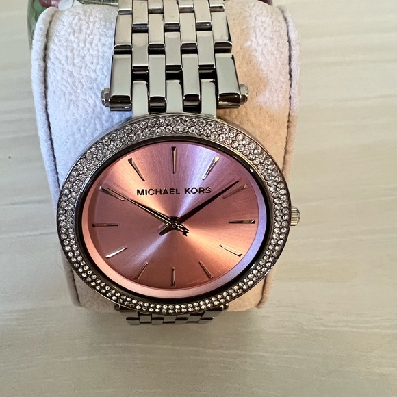 Michael Kors Crystal Watch - Pink and silver - bling Barbie Vibes - Picture 7 of 9